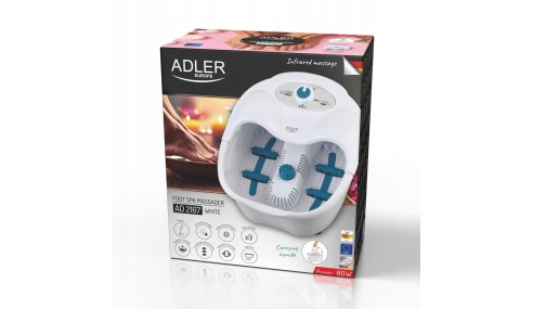 MASAŻER DO STÓP WODNY Hydromasażer PODGRZEWANIE Timer Rolki Wałki masujące