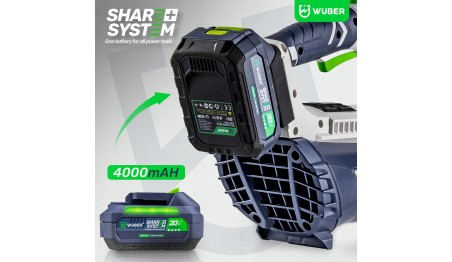 DMUCHAWA AKUMULATOROWA do liści śniegu Pojemny AKUMULATOR 4Ah 20V WUBER