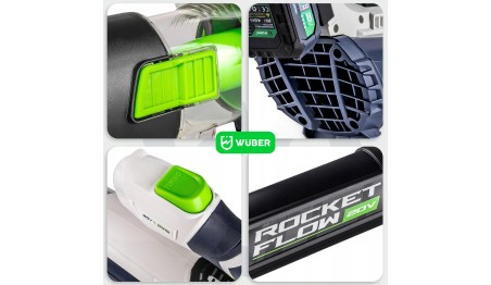 DMUCHAWA AKUMULATOROWA do liści śniegu Pojemny AKUMULATOR 4Ah 20V WUBER