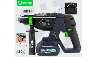 Młotowiertarka akumulatorowa SDS+ 20V Wiertarka udarowa 2J 3 tryby walizka 2