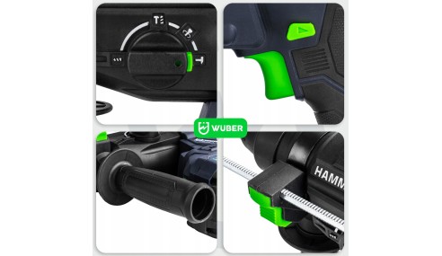 Młotowiertarka akumulatorowa SDS+ 20V Wiertarka udarowa 2J 3 tryby walizka