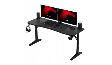 Biurko gamingowe regulowane 56-79 cm Stół Gamingowy Stolik dla Gracza 160cm