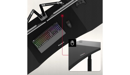 Biurko gamingowe LED RGB z regulacją 6 poziomów Stolik Gamingowy dla Gracza