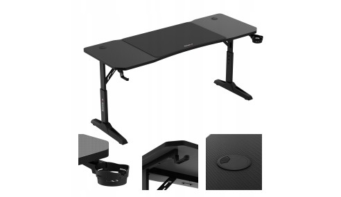 Biurko gamingowe regulowane 56-79 cm Stół Gamingowy Stolik dla Gracza 160cm