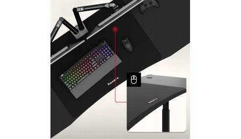 Biurko gamingowe regulowane 56-79 cm Stół Gamingowy Stolik dla Gracza 160cm