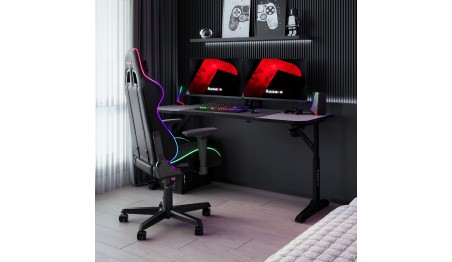 Biurko gamingowe regulowane 56-79 cm Stół Gamingowy Stolik dla Gracza 160cm