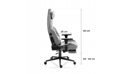 Fotel gamingowy HUZARO z podnóżkiem regulowany 155° poduszka zagłówek