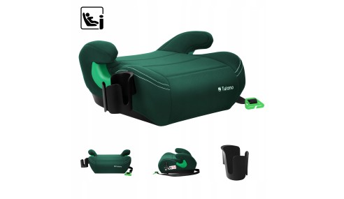 FOTELIK samochodowy Tulano Cabby 25 Green PODSTAWKA iSize 125-150cm