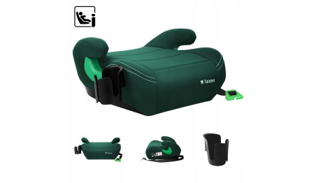 FOTELIK samochodowy Tulano Cabby 25 Green PODSTAWKA iSize 125-150cm