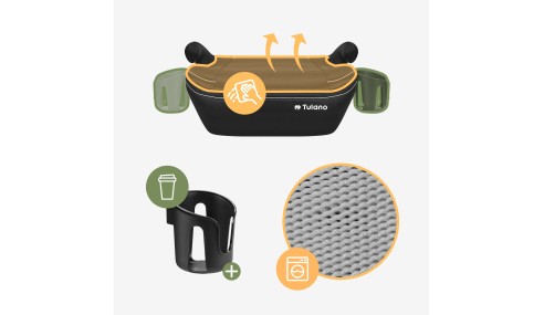 Fotelik samochodowy Tulano Cabby 30 Black 125-150cm I-Size