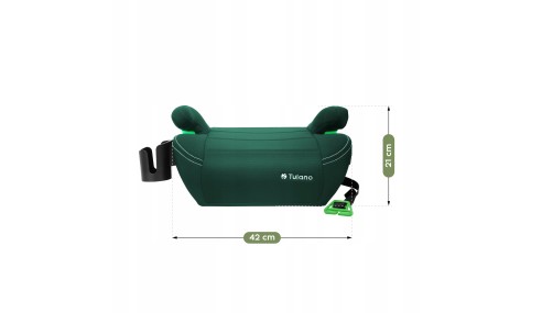 FOTELIK samochodowy Tulano Cabby 25 Green PODSTAWKA iSize 125-150cm