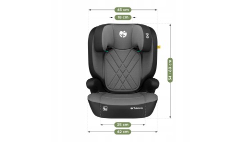 Fotelik samochodowy dla dzieci 2w1 100 -150 cm Joy 45 grey I-Size