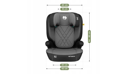 Fotelik samochodowy dla dzieci 2w1 100 -150 cm Joy 45 grey I-Size