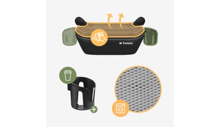 Fotelik samochodowy Tulano Cabby 30 GREY 125-150cm I-Size