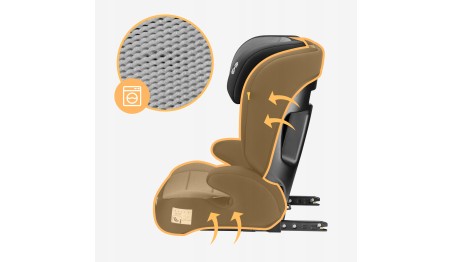 Fotelik samochodowy dla dzieci 2w1 100 -150 cm Joy 45 grey I-Size