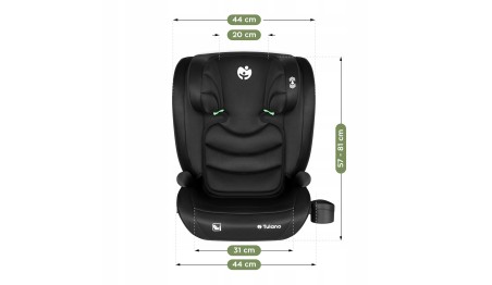 Fotelik samochodowy Tulano Joy 25 Black 100-150cm I-size