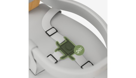 KRZESEŁKO DO KARMIENIA DLA DZIECKA KRZESŁO 2 w 1 z taca + pasy + podnóżek