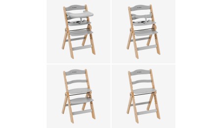 KRZESEŁKO DO KARMIENIA DLA DZIECKA KRZESŁO 2 w 1 z taca + pasy + podnóżek