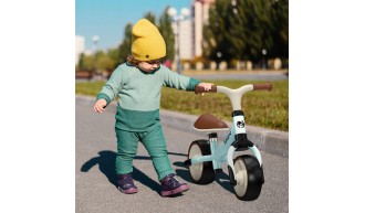 Rowerek biegowy Tulano Scout 15 niebieski dla dzieci 18 m+, regulowany 2