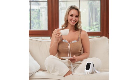 LAKTATOR muszlowy PODWÓJNY ELEKTRYCZNY TULANO biały bezprzewodowy 300 ml