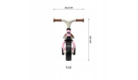 ROWEREK biegowy Tulano Scout 15 RÓŻOWY dla dzieci 18 m+, regulowany