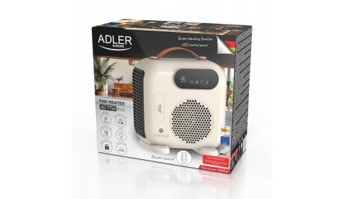 Termowentylator grzejnik elektryczny 2000W LCD Pilot Timer Beżowy Adler