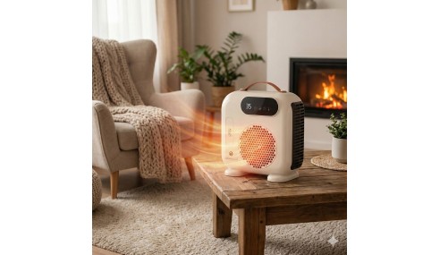 Termowentylator grzejnik elektryczny 2000W LCD Pilot Timer Beżowy Adler