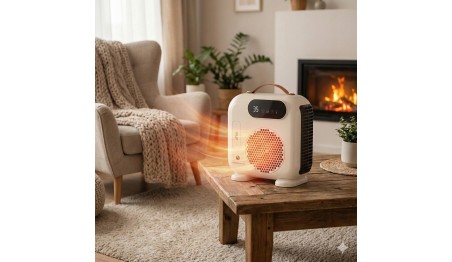 Termowentylator grzejnik elektryczny 2000W LCD Pilot Timer Beżowy Adler