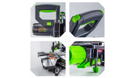 Piła Ukośnica DO DREWNA 210mm z POSUWEM Kątowa Laser Przecinarka Pilarka