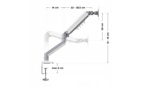 UCHWYT na 2 MONITORY FLOW 4.0 REGULOWANY NIEZALEŻNE USTAWIENIE MONITORÓW