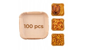 Papierowe wkłady do frytkownicy - 16 cm|100 szt.|Do 240°C |AIR FRYER