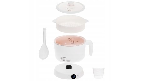 Adler Garnek PAROWAR wielofunkcyjny - 4 tryby pracy - LED ELEKTRYCZNY 800W