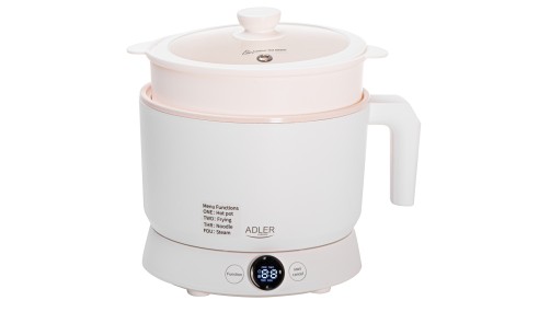 Adler Garnek PAROWAR wielofunkcyjny - 4 tryby pracy - LED ELEKTRYCZNY 800W