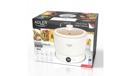 Adler Garnek PAROWAR wielofunkcyjny - 4 tryby pracy - LED ELEKTRYCZNY 800W