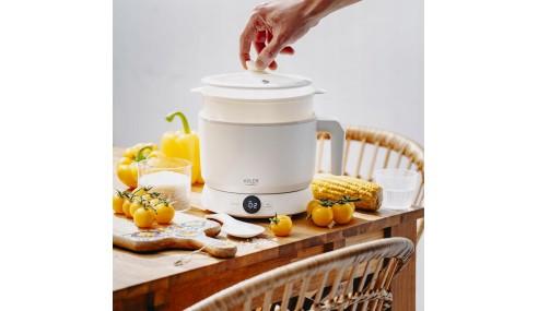 Adler Garnek PAROWAR wielofunkcyjny - 4 tryby pracy - LED ELEKTRYCZNY 800W