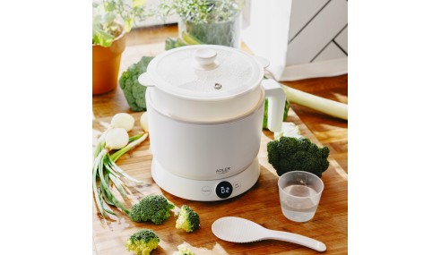 Adler Garnek PAROWAR wielofunkcyjny - 4 tryby pracy - LED ELEKTRYCZNY 800W