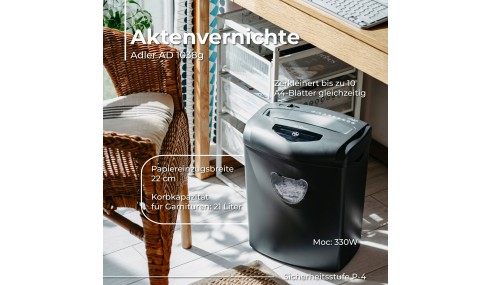 NISZCZARKA DO DOKUMENTÓW PAPIERÓW KART|CD BIUROWA 21LITRÓW ZABEZPIECZENIA