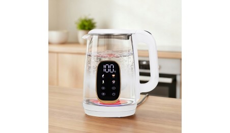 Czajnik elektryczny szklany LED 1,7L 2200W Regulacja temperatury Adler