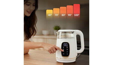 Czajnik elektryczny szklany LED 1,7L 2200W Regulacja temperatury Adler