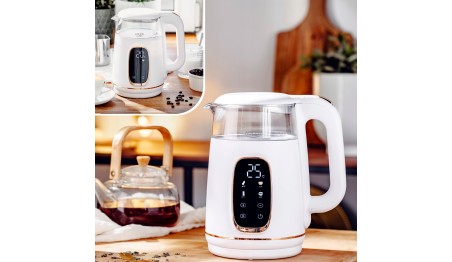 Czajnik elektryczny szklany LED 1,7L 2200W Regulacja temperatury Adler