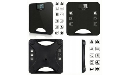 Waga Łazienkowa elektroniczna Duży LCD POMIAR 250kg Czujniki Uchwyt ADLER