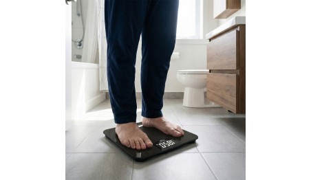 Waga Łazienkowa elektroniczna Duży LCD POMIAR 250kg Czujniki Uchwyt ADLER