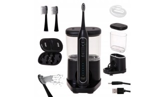 SZCZOTECZKA SONICZNA IRYGATOR DO ZĘBÓW 2w1 USB + 2 KOŃCÓWKI W ETUI ZESTAW