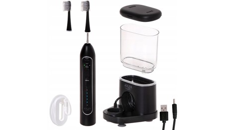 SZCZOTECZKA SONICZNA IRYGATOR DO ZĘBÓW 2w1 USB + 2 KOŃCÓWKI W ETUI ZESTAW