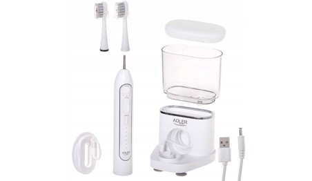 SZCZOTECZKA SONICZNA IRYGATOR DO ZĘBÓW 2w1 USB + 2 KOŃCÓWKI W ETUI ZESTAW