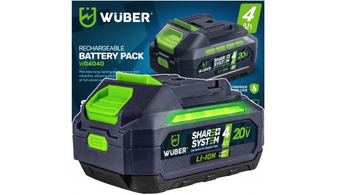 AKUMULATOR BATERIA WUBER SHARE+ SYSTEM LITOWO JONOWY 20 V 4.0 AH WUBER