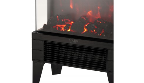 Kominek elektryczny LED z pilotem 3D efekt płomienia 2moce 1000/2000W Timer