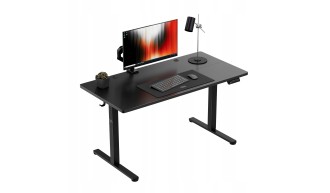 Biurko Elektryczne 140cm Regulowane Pamięć stolik biurowy Leader 7.3 Black
