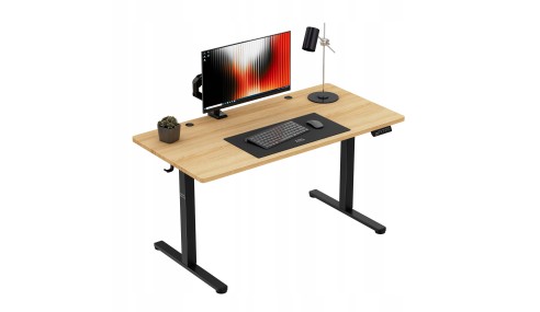 Biurko Elektryczne 140cm Regulowane Pamięć stolik biurowy Leader 7.3 Dąb