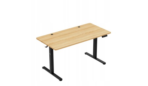 Biurko Elektryczne 140cm Regulowane Pamięć stolik biurowy Leader 7.3 Dąb